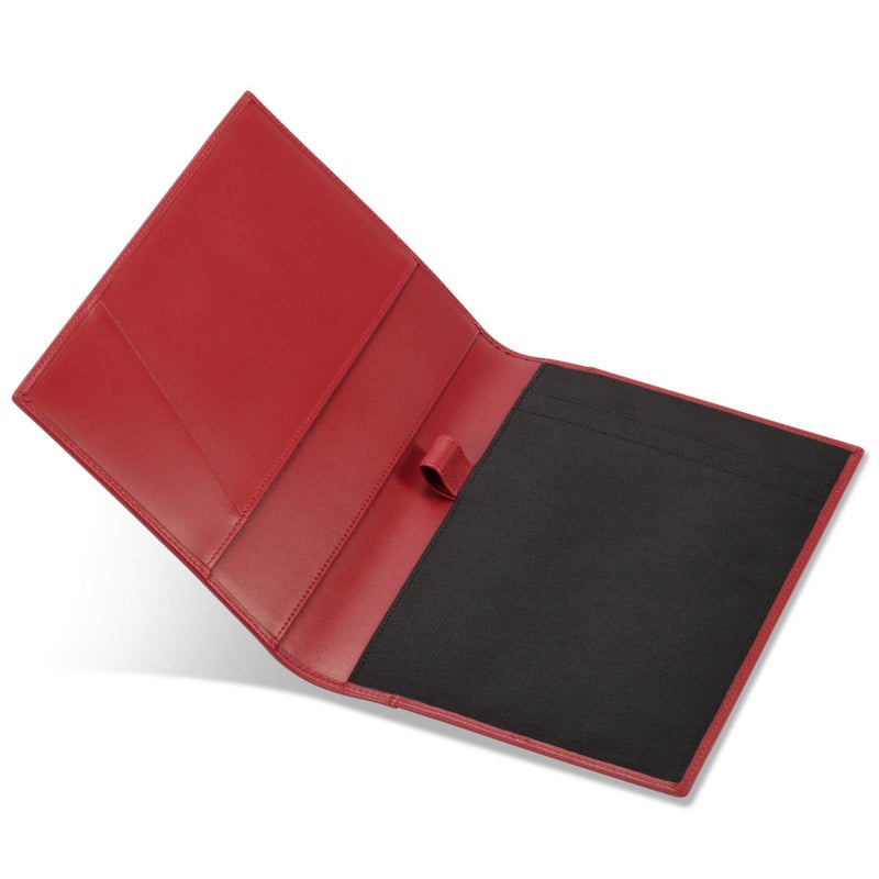 HISCOW Leather Junior Padfolio for Men & Women with Pen Loop, Italian Calfskin, Business Portfolio Notebook Folder (Bordeaux) - Image 3